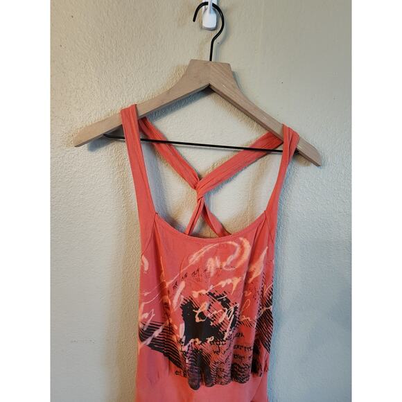 Drifter Women's Knit Dress SZ Small Drop Waist Crossed Straps Y2K - Picture 3 of 10